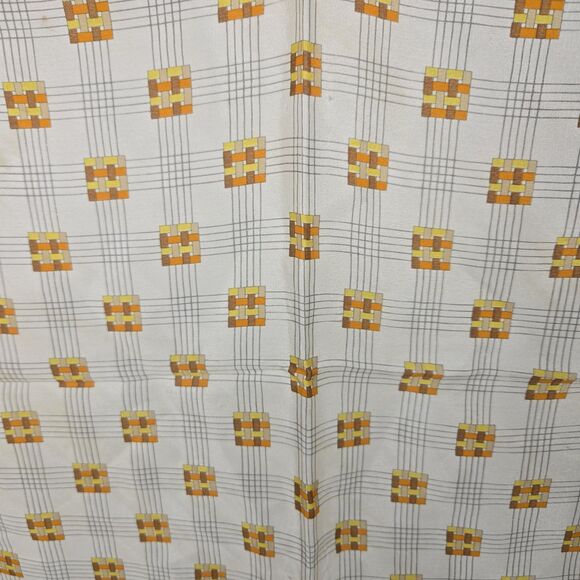 Vintage 50s Yellow Brown Plaid Anytime Hanky Original Tag Burnel - Picture 4 of 5